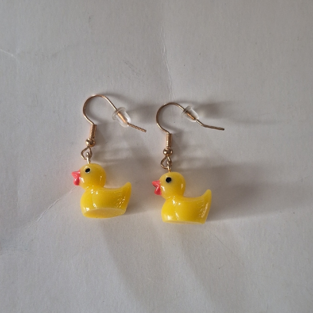 Yellow Duck Earrings